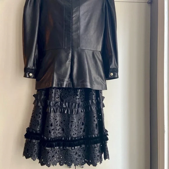 Gucci Cruise 2017 runway black leather dress set . Extremely rare !!!